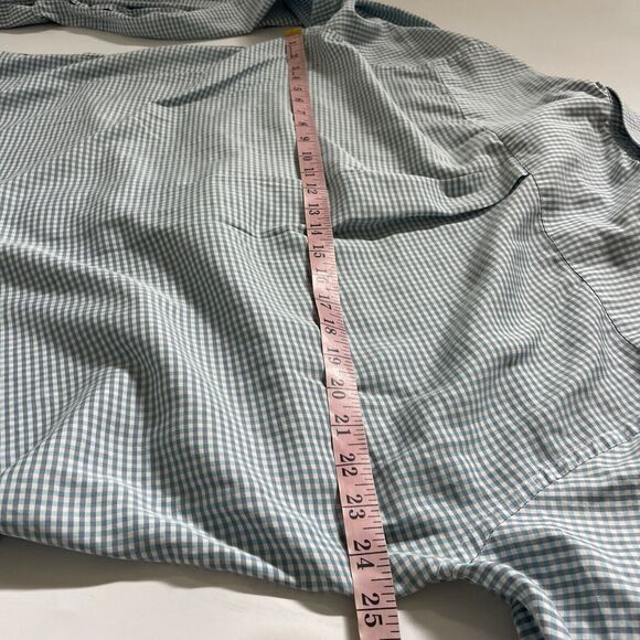 Peter Millar Crown Crafted Soft Cotton Silk Checkered Long Sleeve Mens Large - Picture 6 of 8